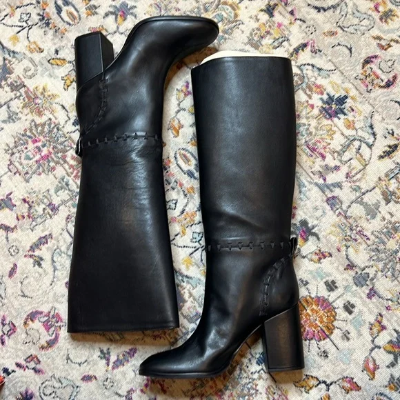 NIB Tory Burch Contraire 90mm Boot Golf Napa Black Size 10.5 Style 42750 - Picture 7 of 15